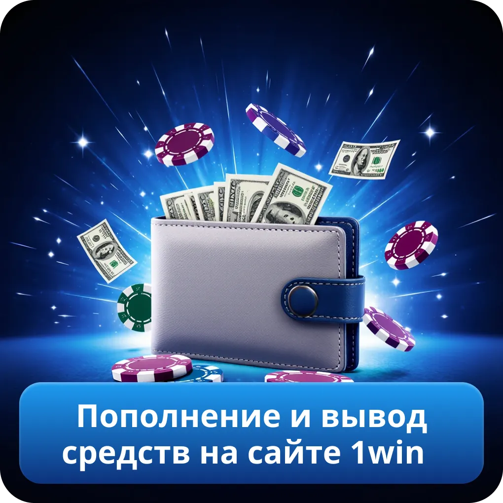 Пополнение и вывод средств на сайте 1win